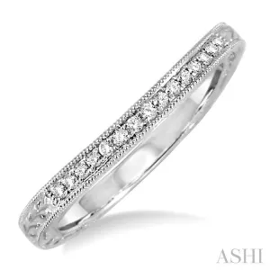 1/10 Ctw Round Cut Diamond Matching Wedding Band in 14K White Gold