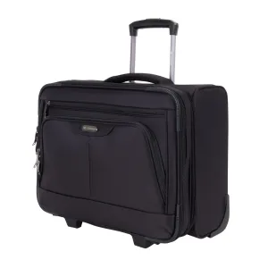 14x18 Inches Pilot Bag Laptop Case with 2 Wheels-Black