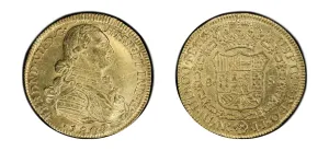 1809-NR JF Gold 8 Escudos PCGS AU58