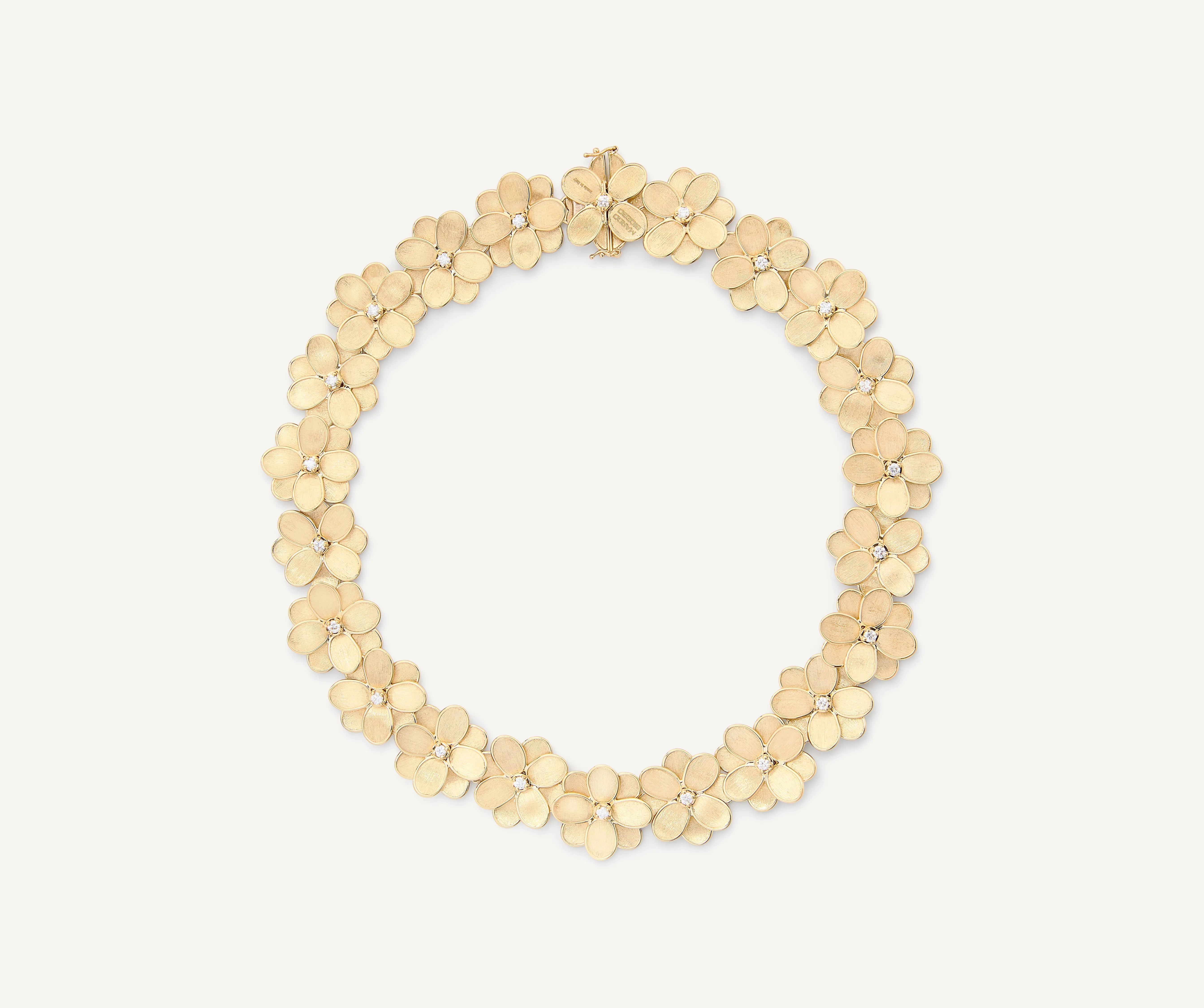 18K Yellow Gold Collar Necklace with Diamonds