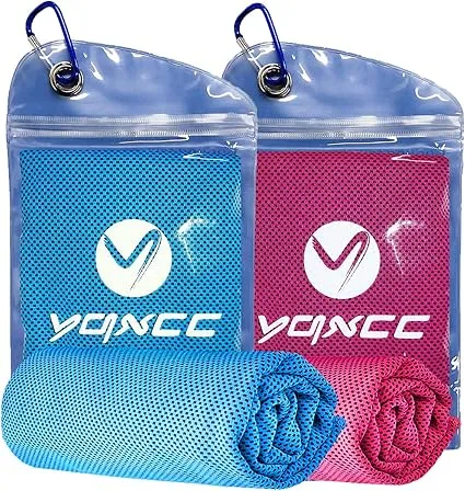 2 Pcs Cooling Towel Microfibre Quick Dry Breathable for Neck & Face During Sports