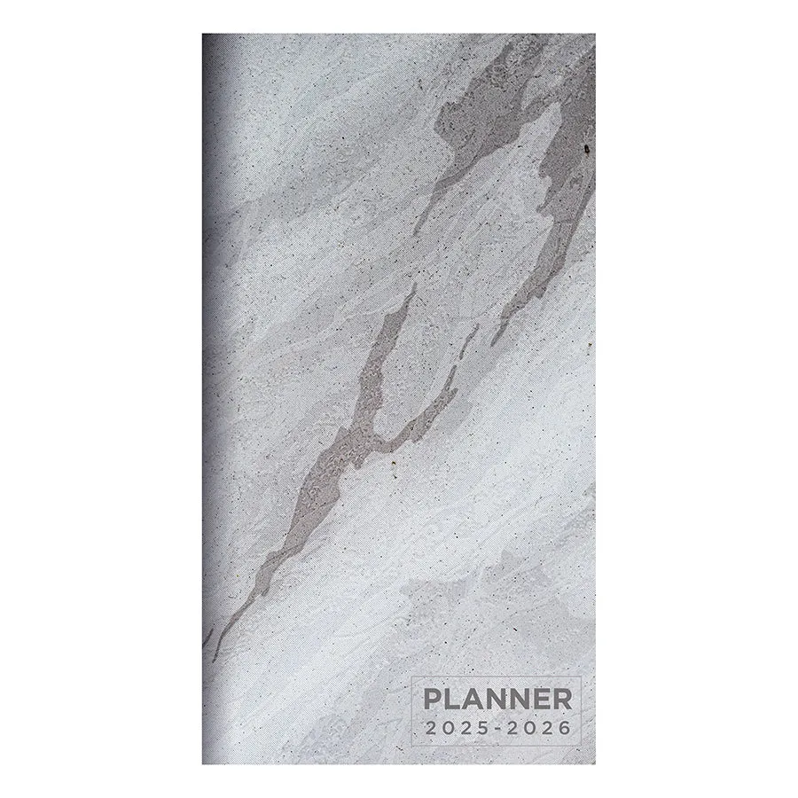 2025-2026 Gray Granite Small Monthly Pocket Planner