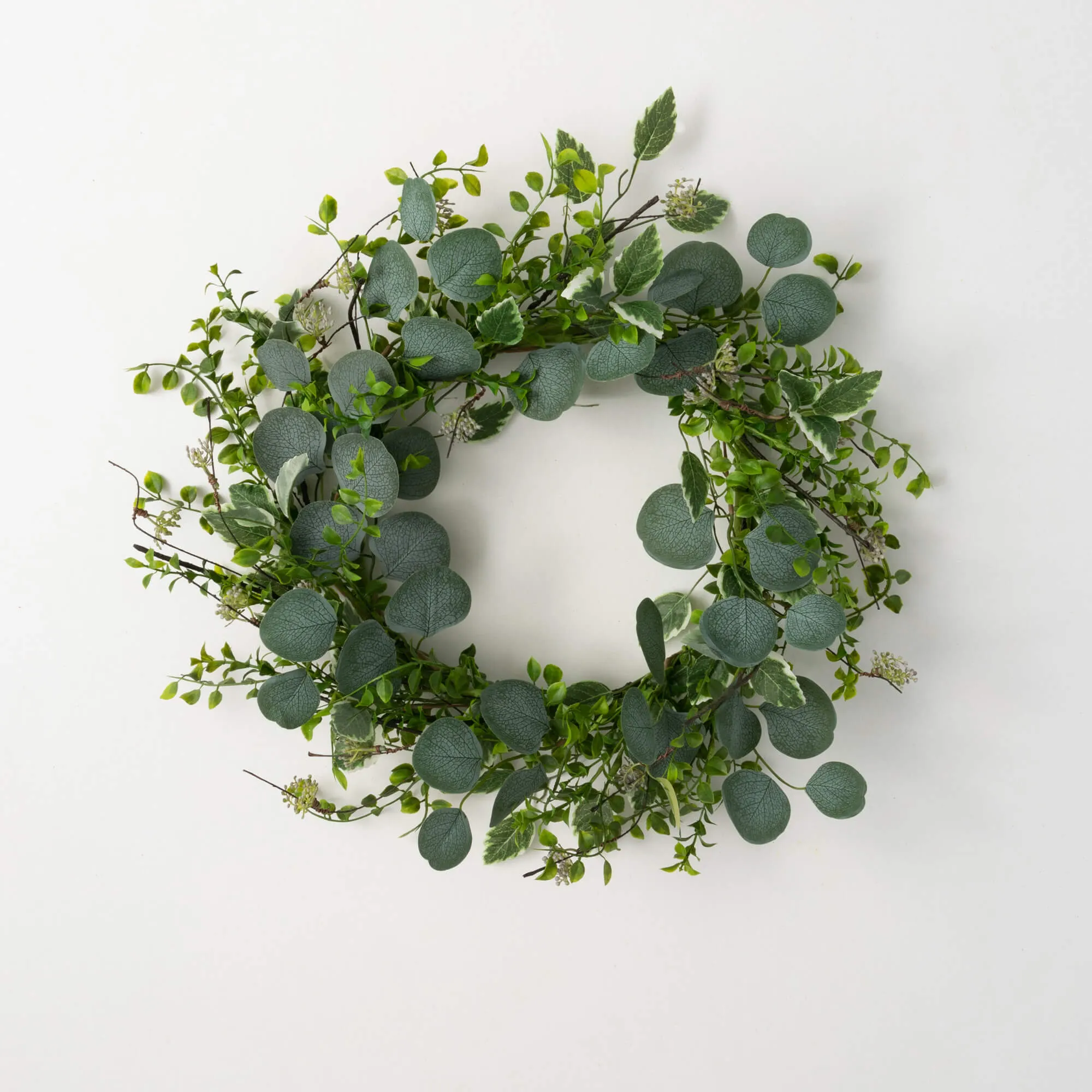 24"H Sullivans Variegated Foliage Mix Wreath, Multicolored