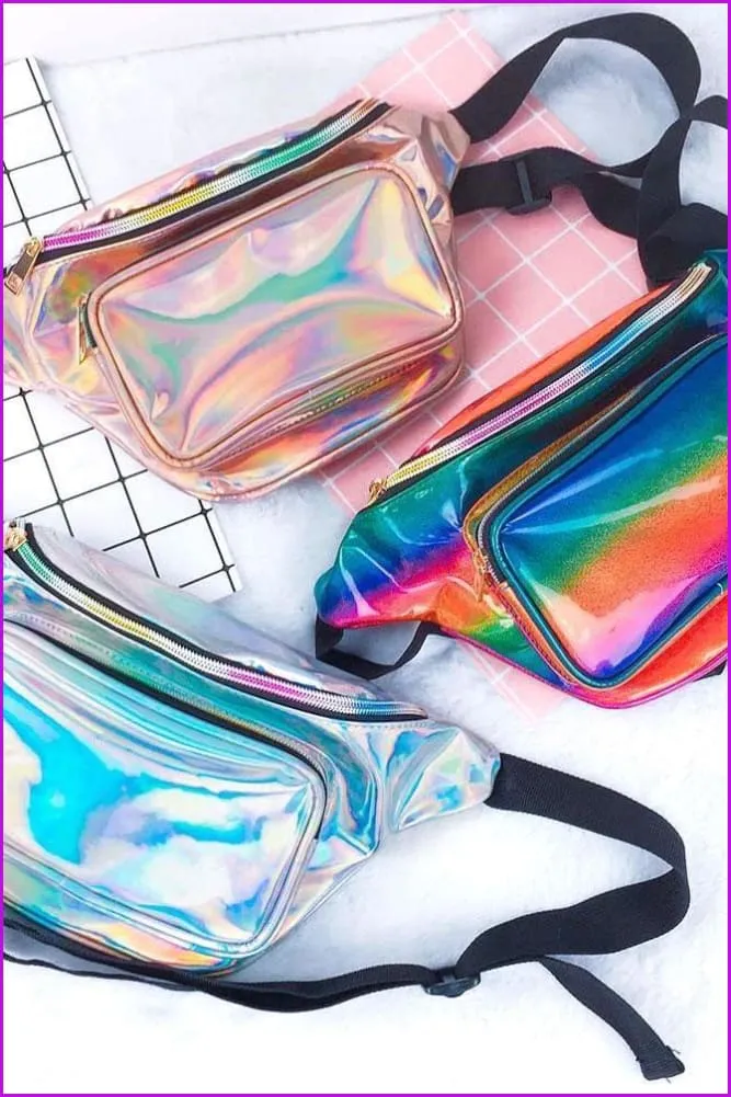 8 Colors Hologram Fanny Pack Waist Bag F052