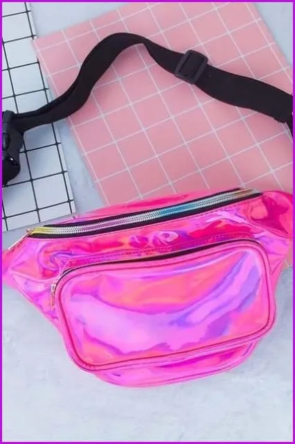 8 Colors Hologram Fanny Pack Waist Bag F052