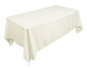 90x132 Ivory Polyester Rectangle