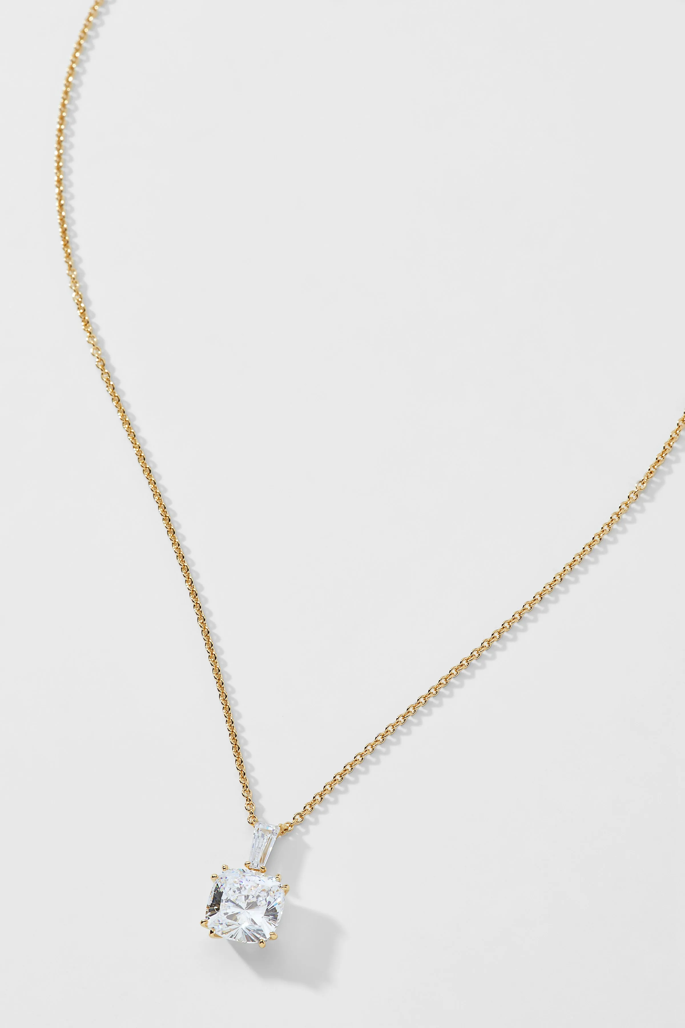 A LA CARTE CUSHION CZ DROP NECKLACE