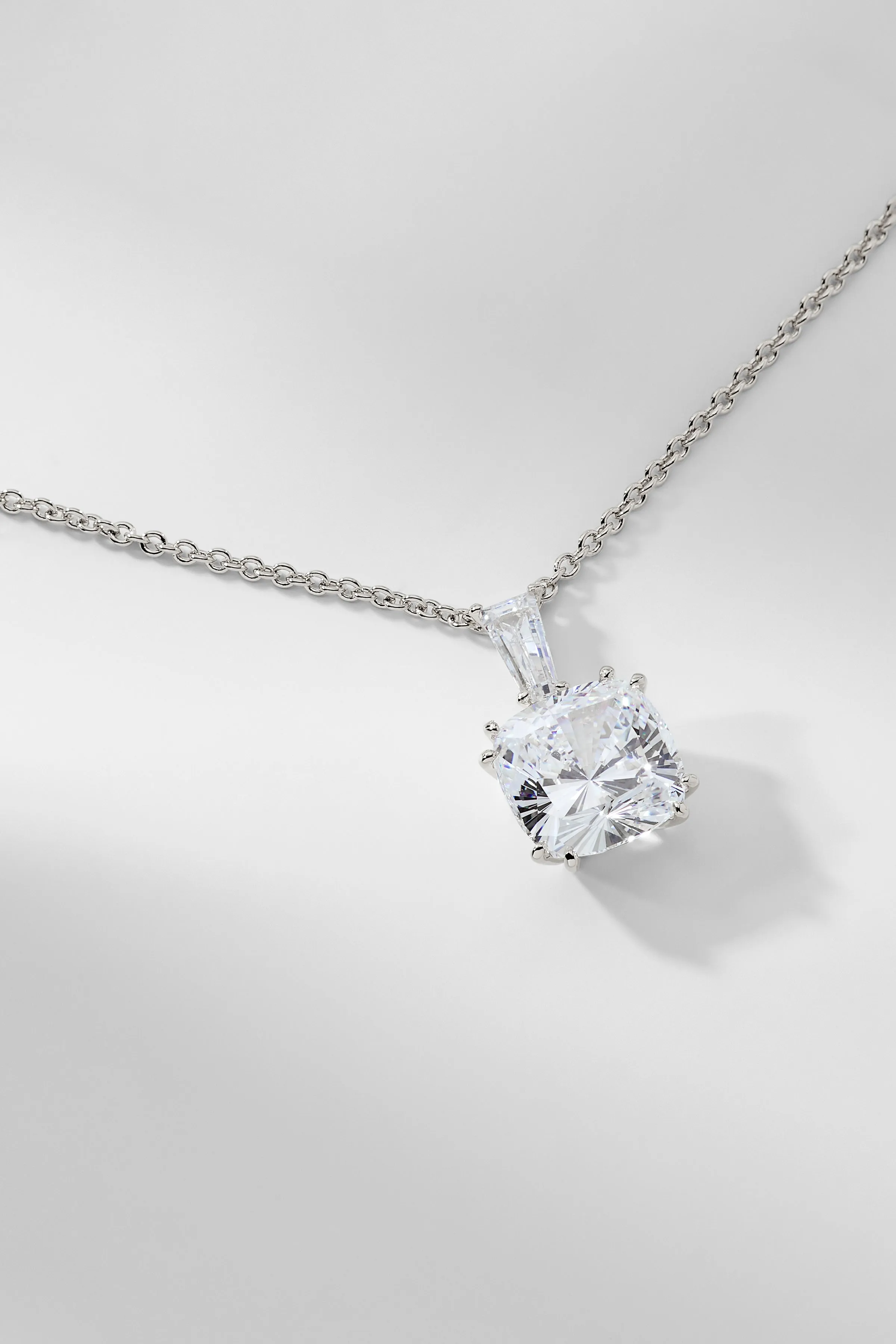 A LA CARTE CUSHION CZ DROP NECKLACE