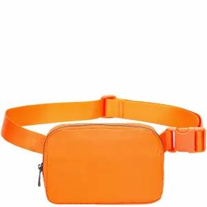 Adelaide's Water Repellent Nylon Belt Fanny Bag - Orange