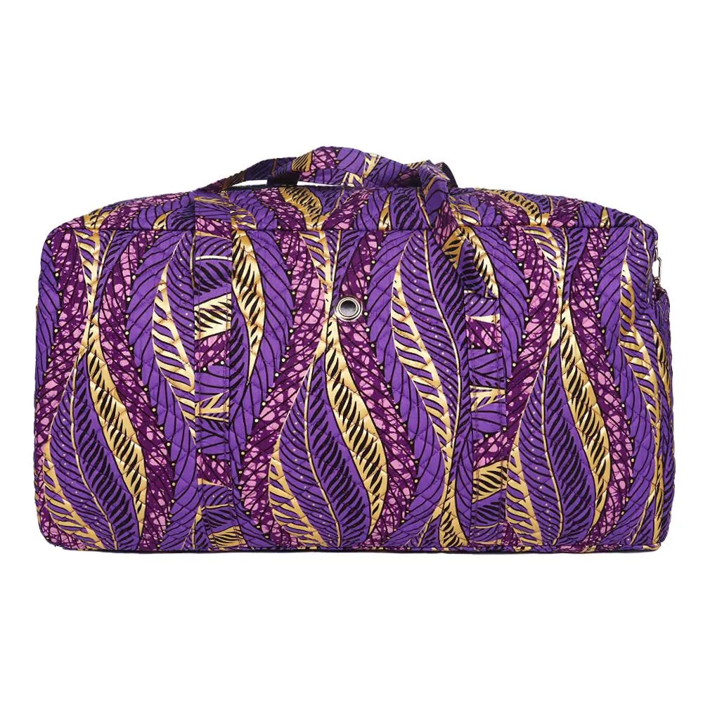 African Print Large Duffle Bag