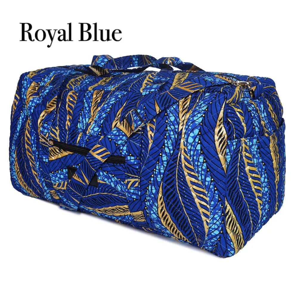 African Print Large Duffle Bag