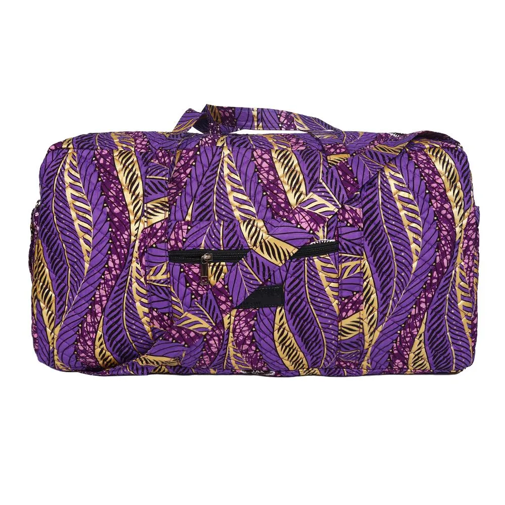 African Print Large Duffle Bag