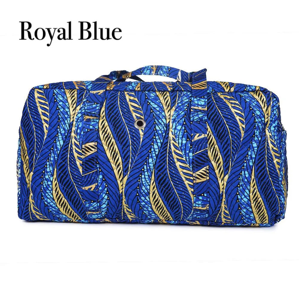 African Print Large Duffle Bag