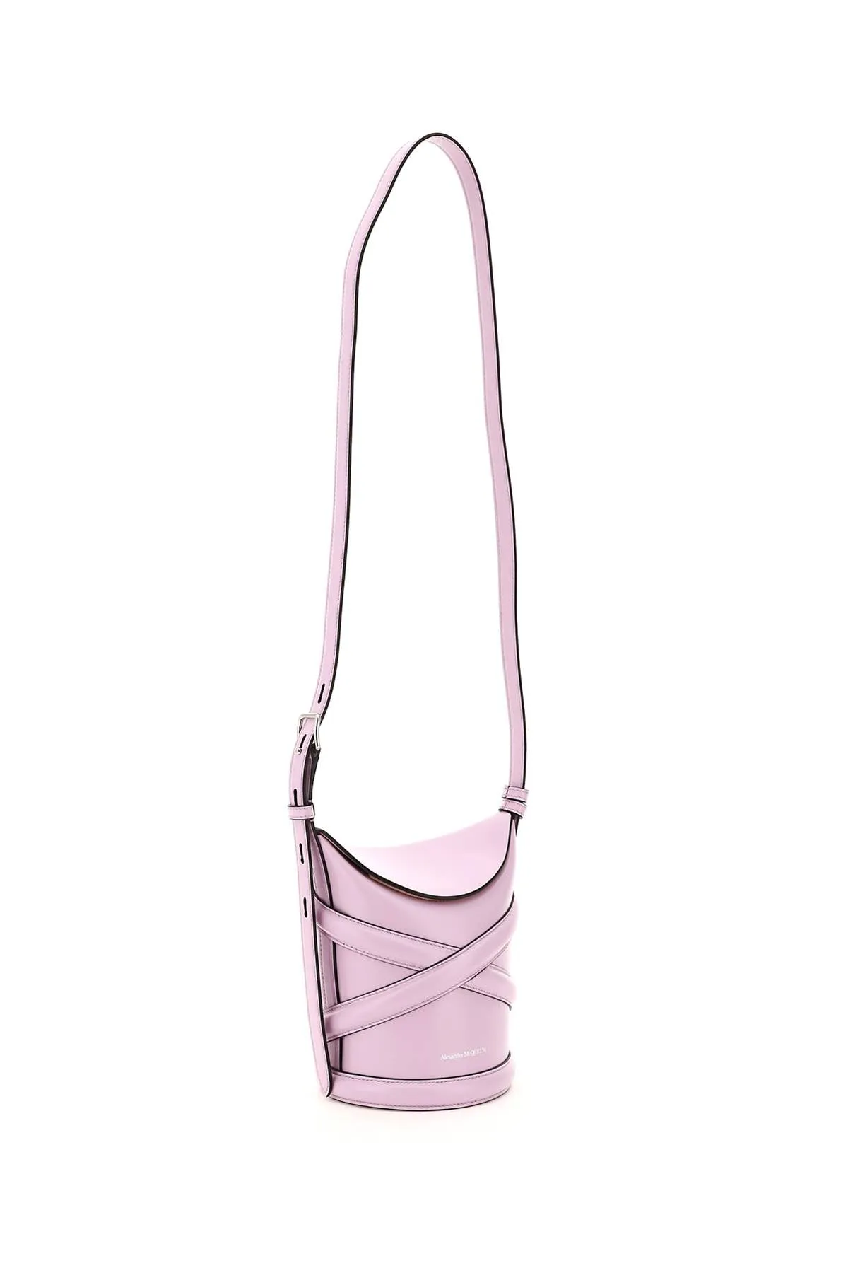 Alexander McQueen Logo Detailed The Curve Bucket Bag