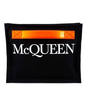 Alexander McQueen Logo Print Clutch Bag