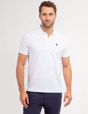 ALLOVER PRINTED JERSEY POLO SHIRT