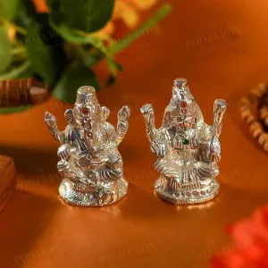 Alluring Aluminium Laxmi Ganesh Murti