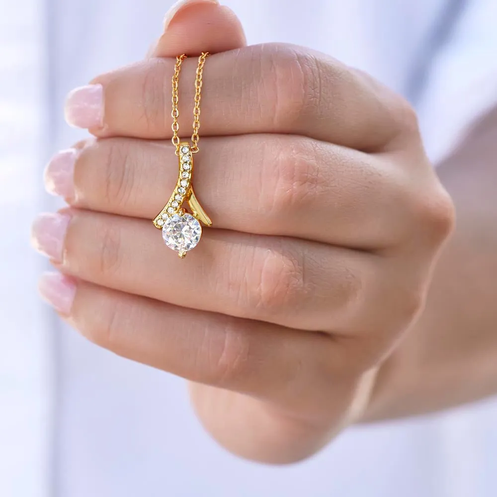 Alluring Beautiful Pendent 14K white or 18K yellow gold.