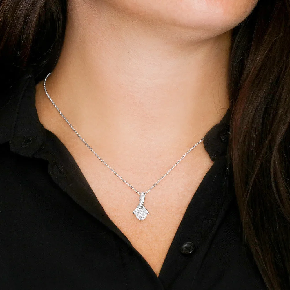 Alluring Beautiful Pendent 14K white or 18K yellow gold.