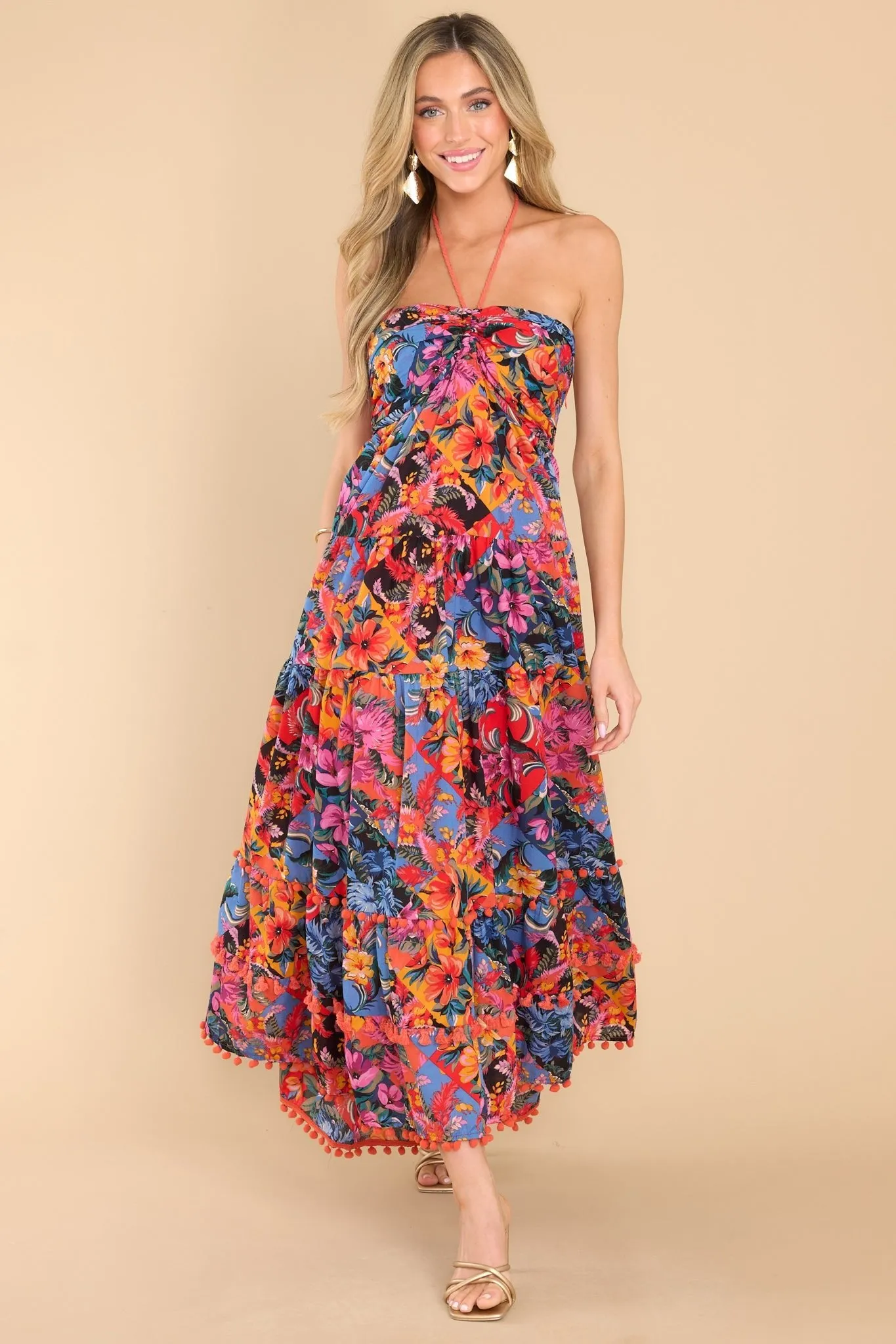 Alluring Dream Black Floral Print Maxi Dress