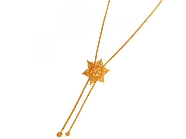 Alluring Floral 22k Gold Traditional Necklace