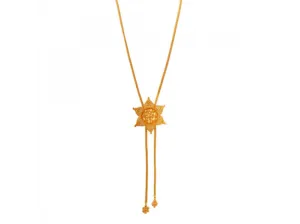 Alluring Floral 22k Gold Traditional Necklace