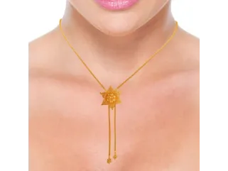 Alluring Floral 22k Gold Traditional Necklace