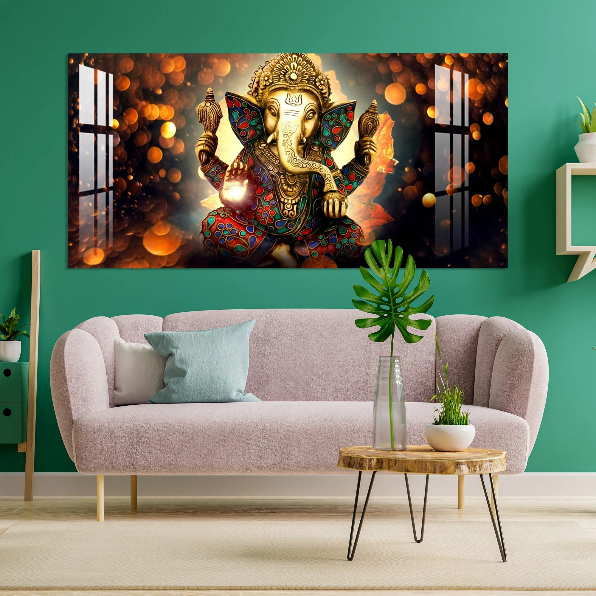 Alluring Ganesha Acrylic Wall Art - 23.5X11.5 Inch / 3MM