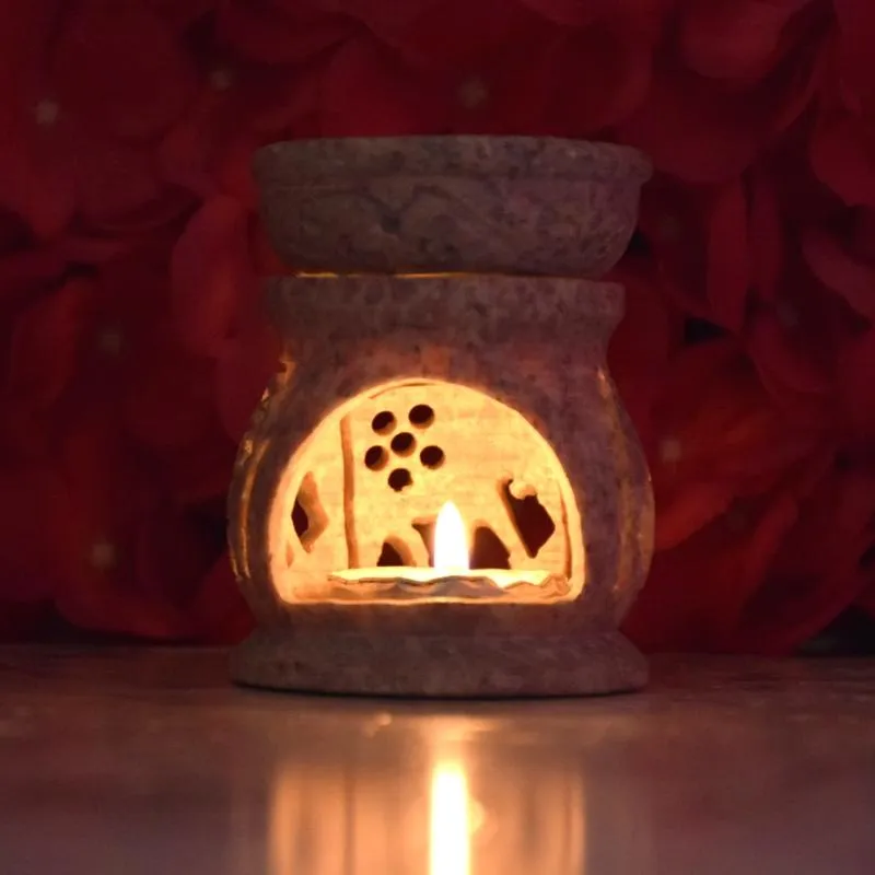 Alluring Handcrafted Marble T-light Holder Aroma Diffuser