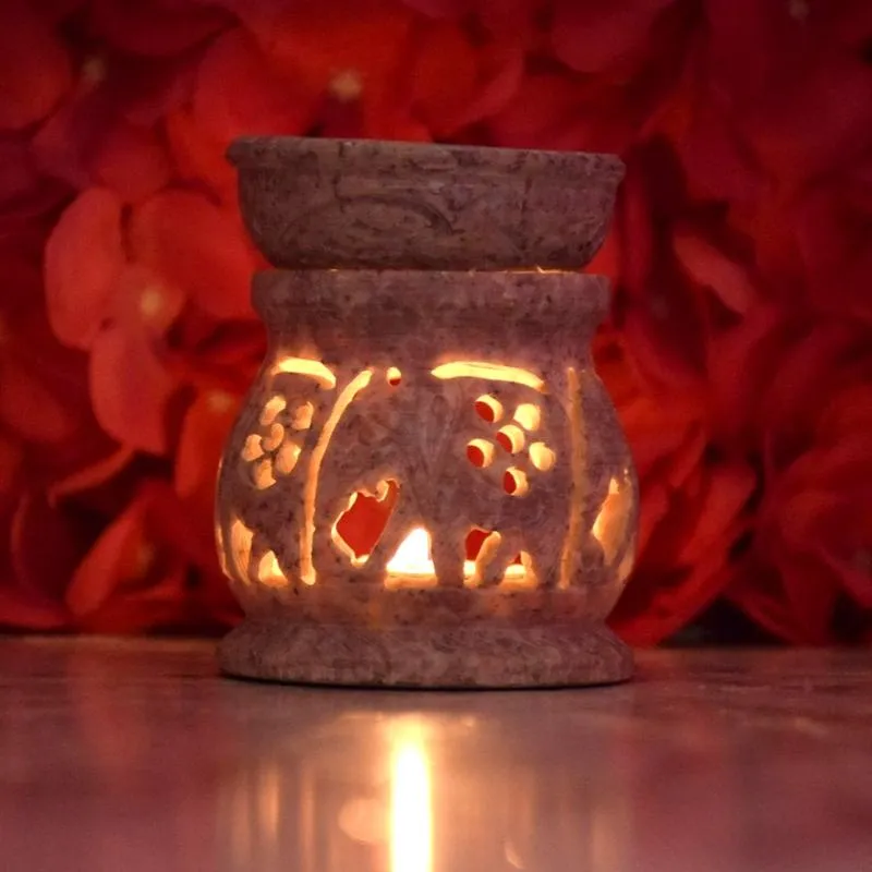 Alluring Handcrafted Marble T-light Holder Aroma Diffuser