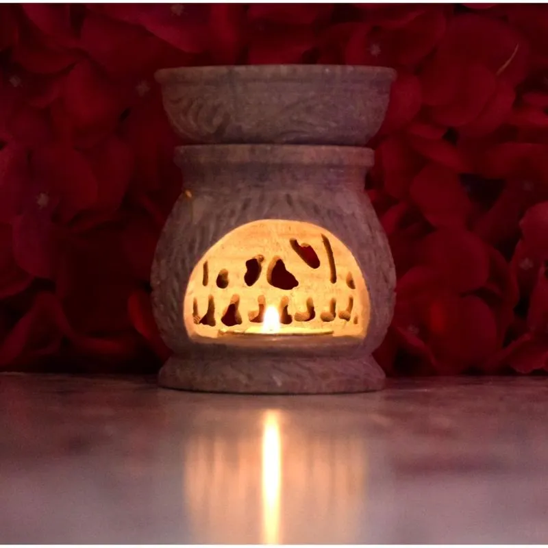 Alluring Handcrafted Marble T-light Holder Aroma Diffuser