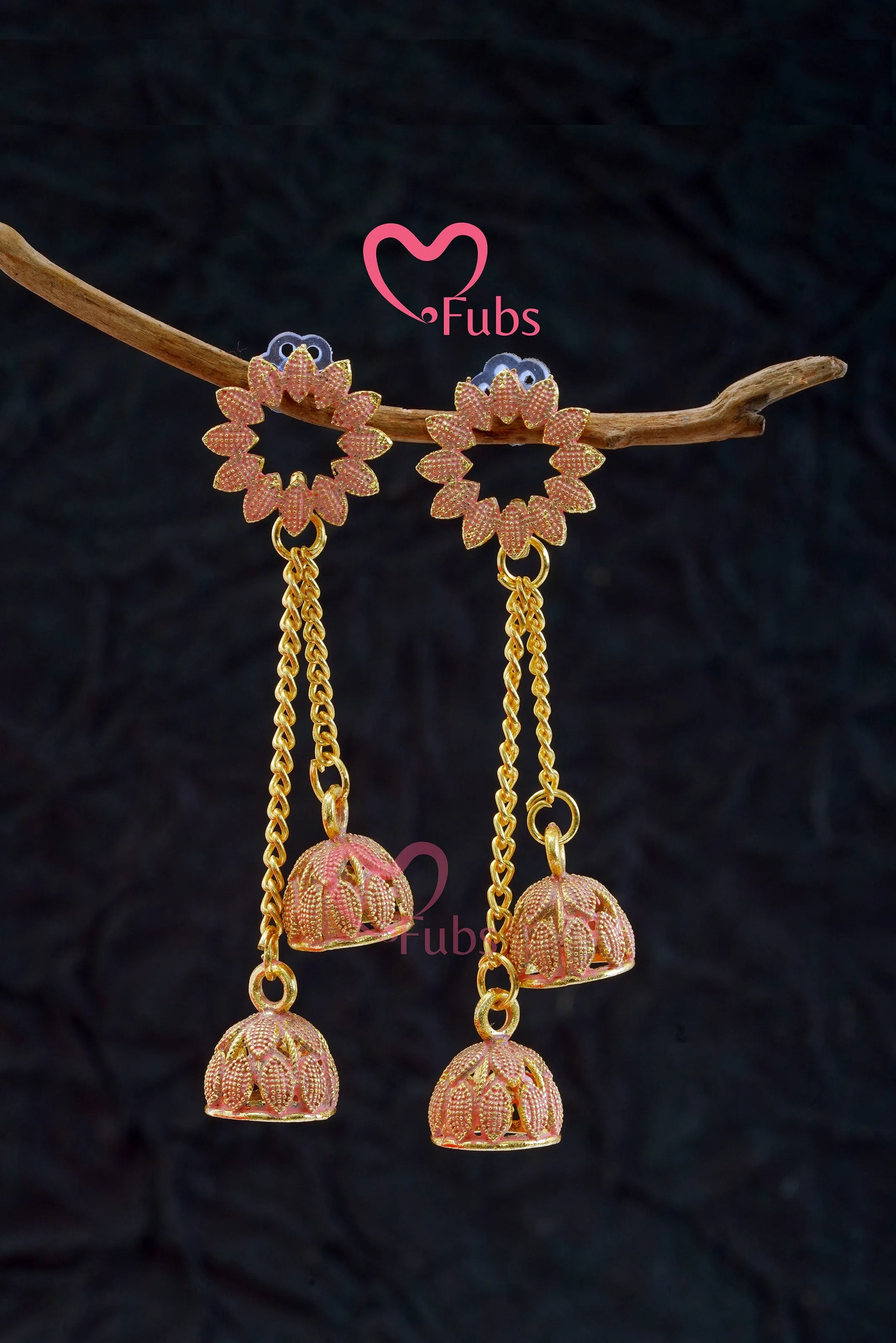 Alluring Hanging Flower Jhumkas