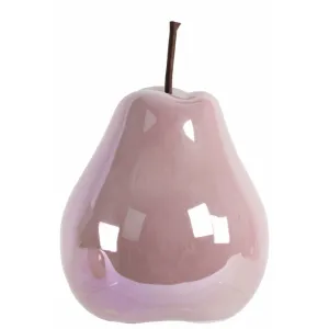 Alluring Pear Figurine Large Pink Benzara