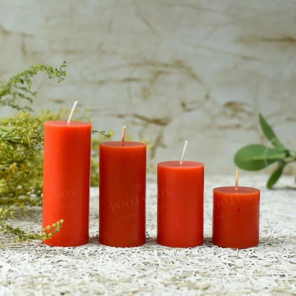 Alluring Pillar Candles Set of 4