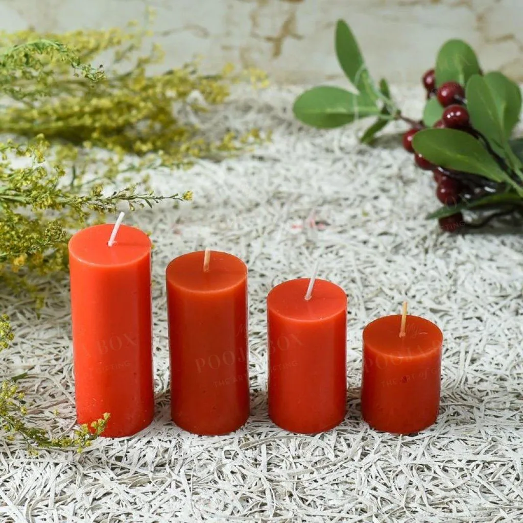 Alluring Pillar Candles Set of 4