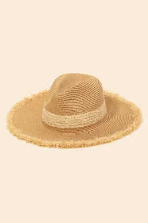 Anarchy Street - TA - Straw Braided Fringe Fedora Hat