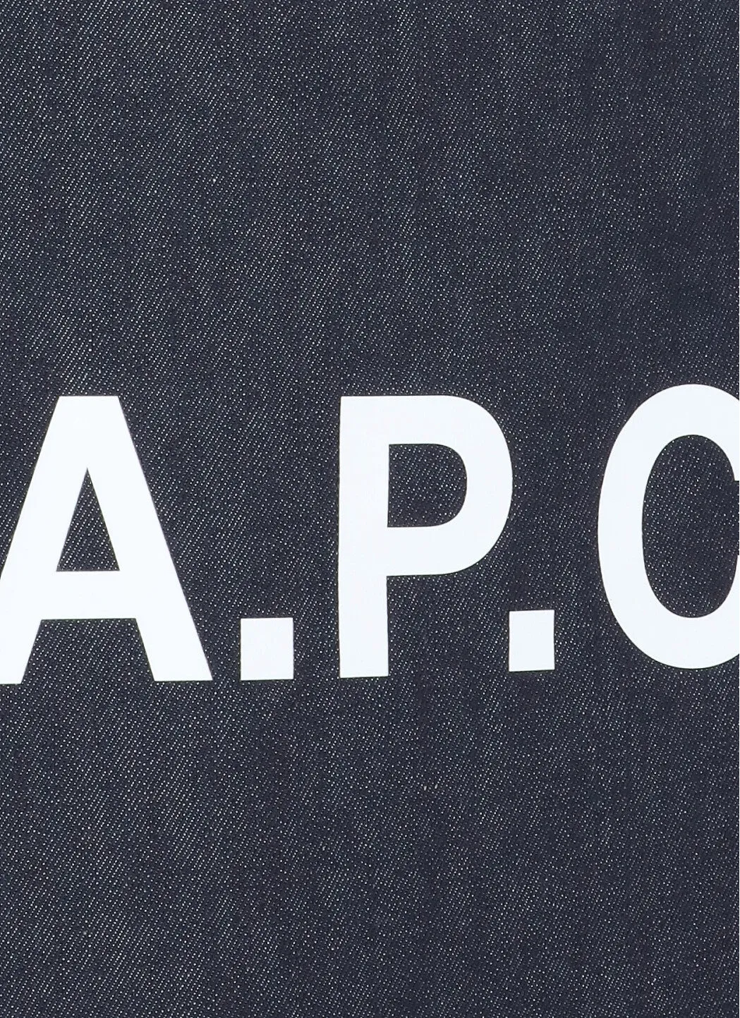 A.P.C. Logo Print Denim Tote Bag