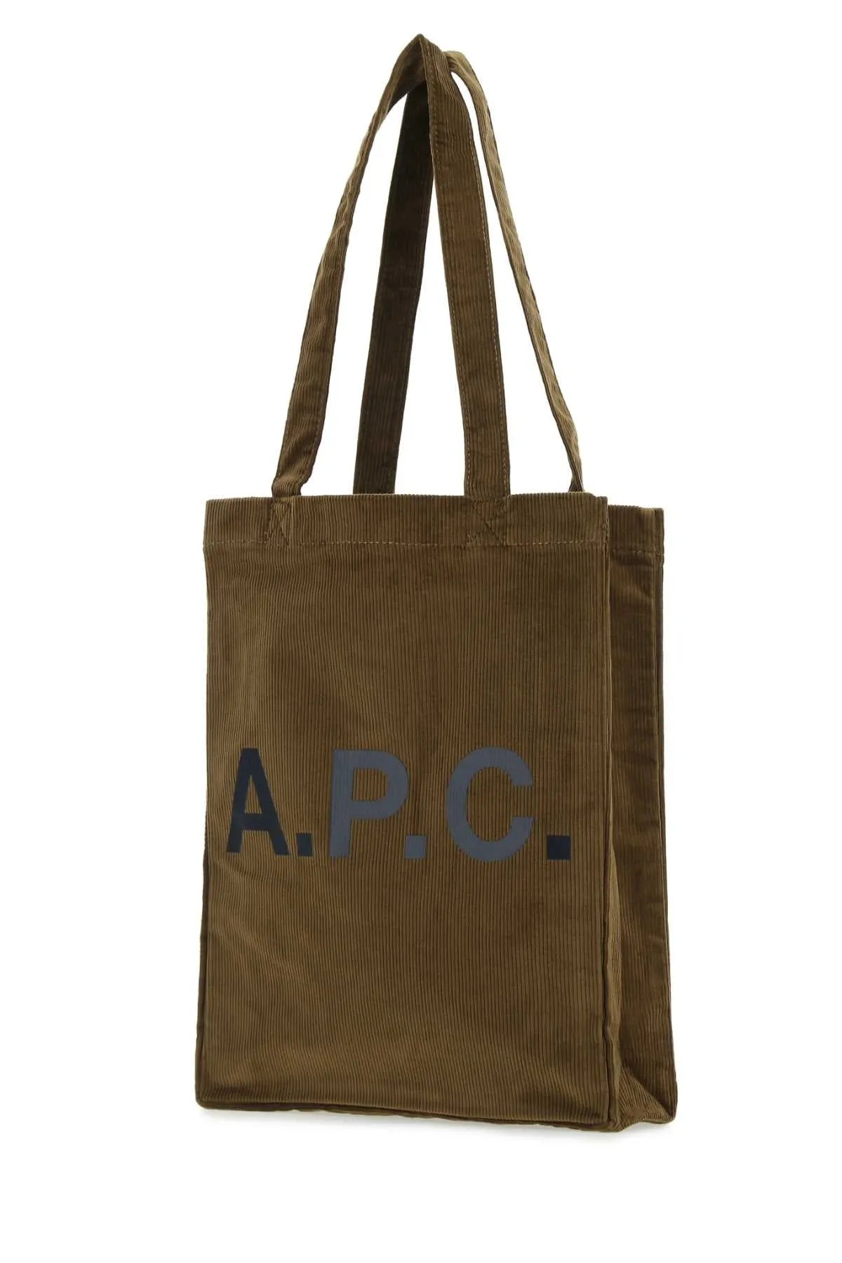 A.P.C. Logo Print Ribbed Tote Bag