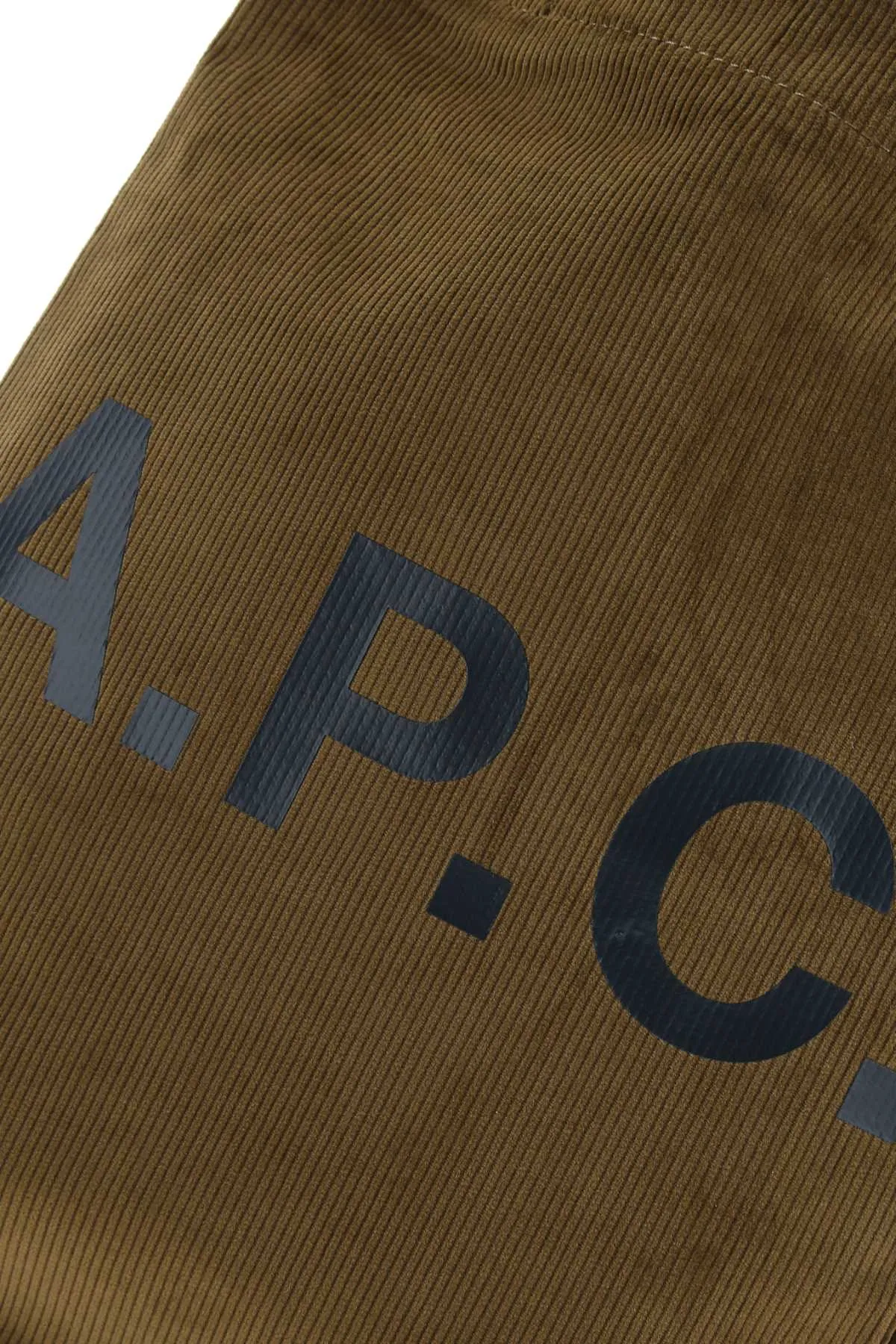 A.P.C. Logo Print Ribbed Tote Bag