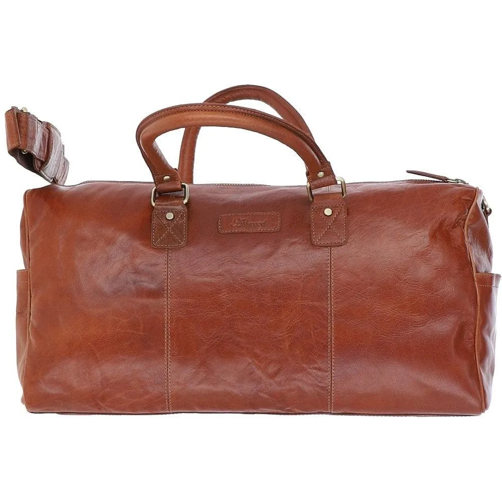 Ashwood Large Leather double zipped Holdall