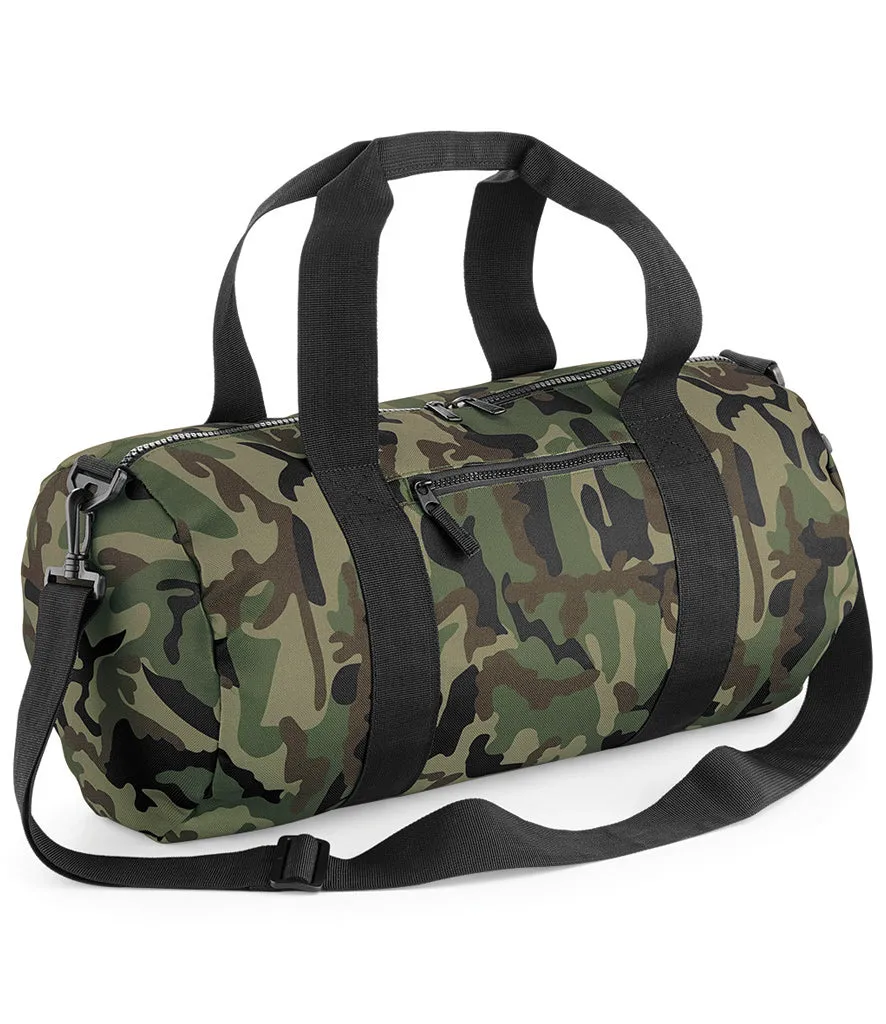 Bagbase Camo Barrel Bag