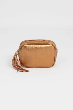 Beau Crossbody Bag - Bronze, Metallic