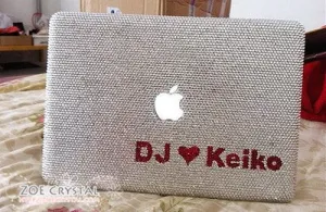 Bedazzled Bling DJ MACBOOK Case / Cover in Clear White Crystal Rhinestone Sparkling Shinning Bejeweled