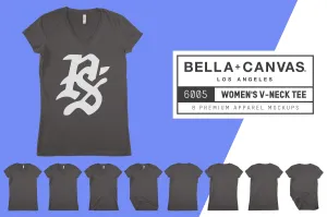 Bella   Canvas 6005 Women's V-Neck Mockups