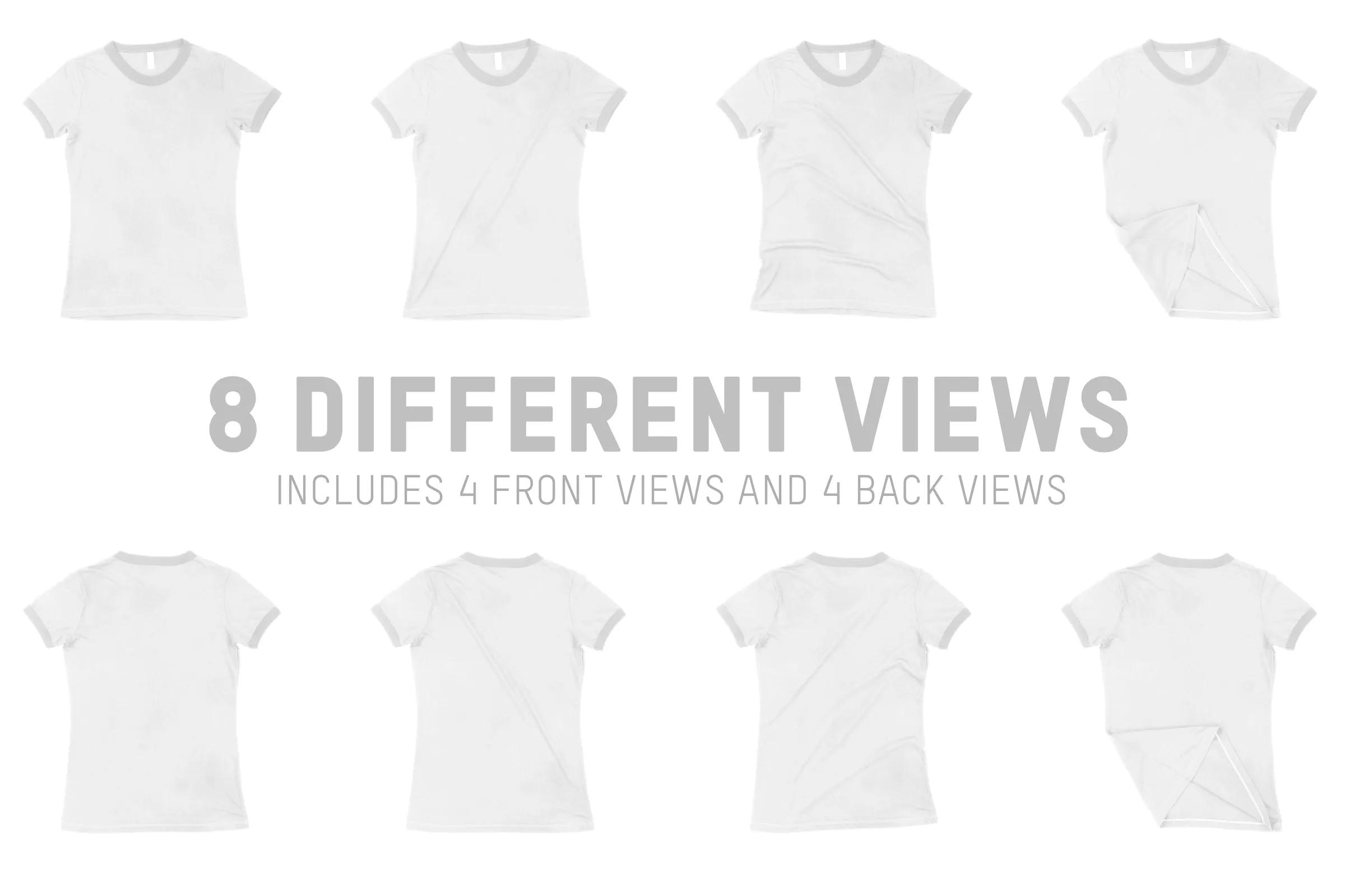 Bella   Canvas 6050 Women's Ringer T-Shirt Mockups