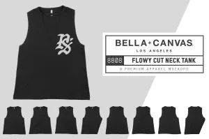 Bella   Canvas 8808 Cut Neck Tank Mockups