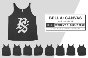 Bella   Canvas 8838 Slouchy Tank Mockups