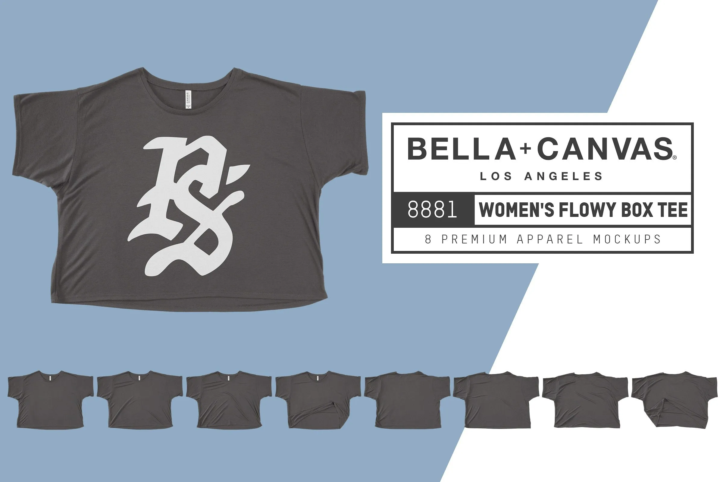 Bella   Canvas 8881 Flowy Boxy T-Shirt Mockups