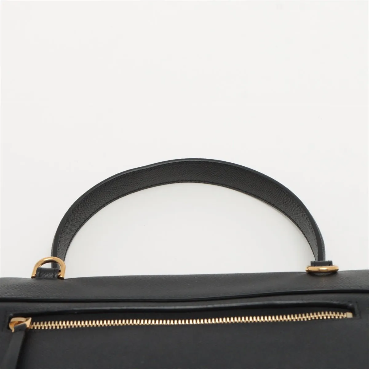 Belt Bag Mini Grained Leather Black Bag