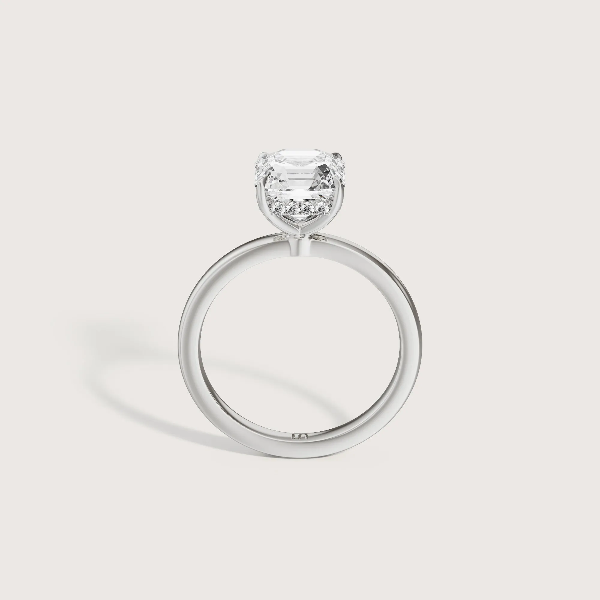 Bianca Asscher Solitaire - Hidden Halo